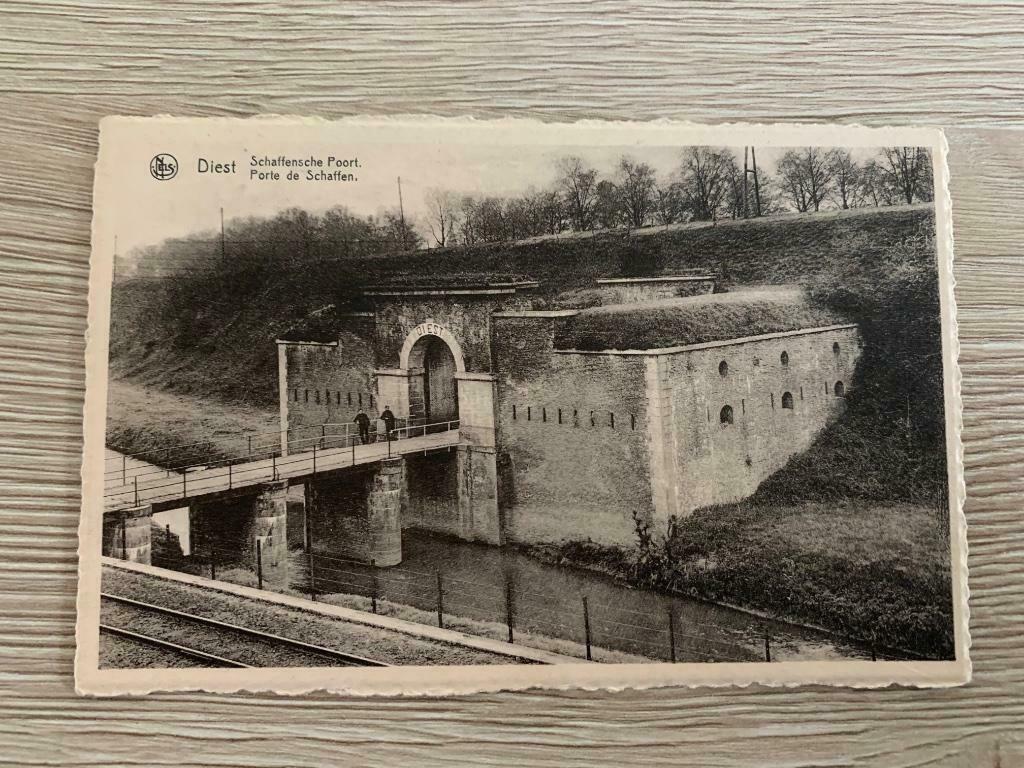 Oude postkaart Diest - 'Schaffensche Poort', Verzamelen, Ophalen, Vlaams-Brabant