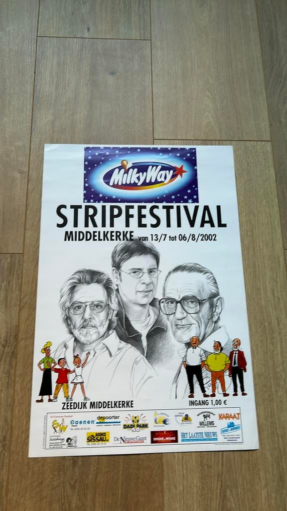 Vandersteen suske en wiske affiche middelkerke 2002, Ophalen of Verzenden, Nieuw