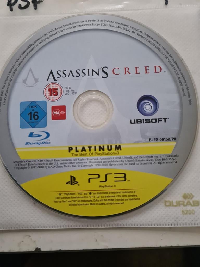 Assassin's Creed  PS3, Enlèvement, Comme neuf