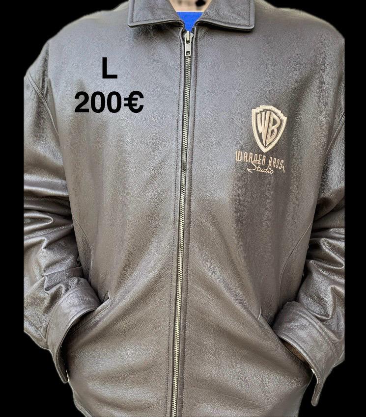 Veste en cuir brun Warner Bros Studio L, Enlèvement, Comme neuf, Brun