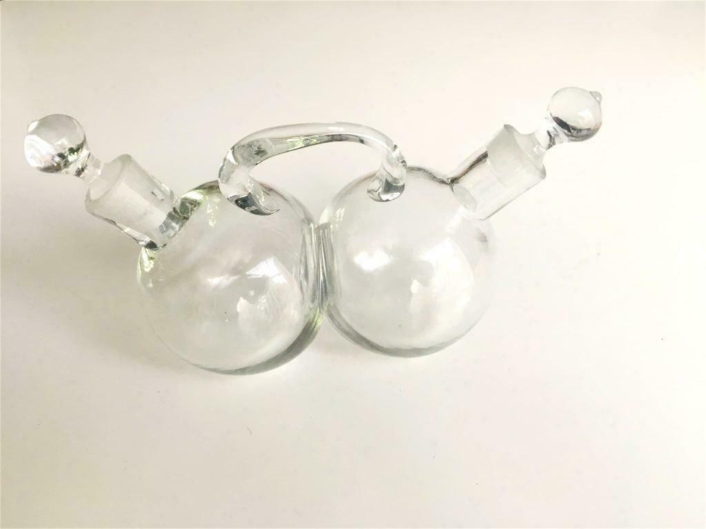 Antieke olie & azijn set glas, Antiek en Kunst, Ophalen of Verzenden