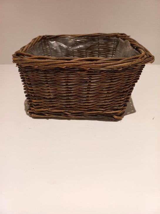 rieten bloempotje, Ophalen of Verzenden, Gebruikt