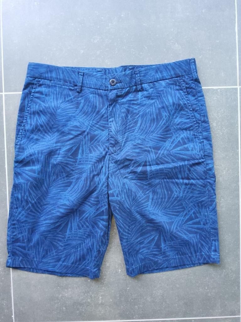 Herenshort met print in katoen - Uniqlo, Uniqlo, Blauw, Nieuw, Ophalen of Verzenden