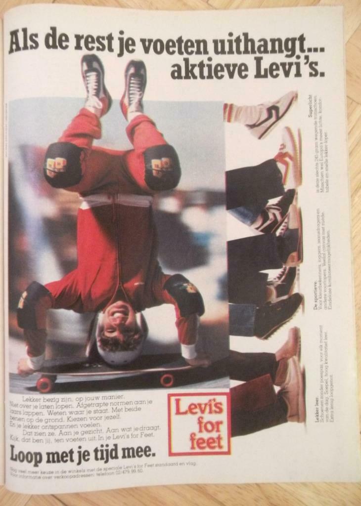 advertentie Levi's (1980), Verzamelen, Merken en Reclamevoorwerpen, Ophalen of Verzenden