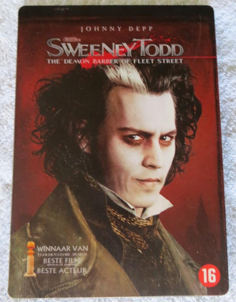 DVD: Sweeney Todd -- Johnny Depp -- Metal case, Cd's en Dvd's, Dvd's | Thrillers en Misdaad, Zo goed als nieuw, Overige genres