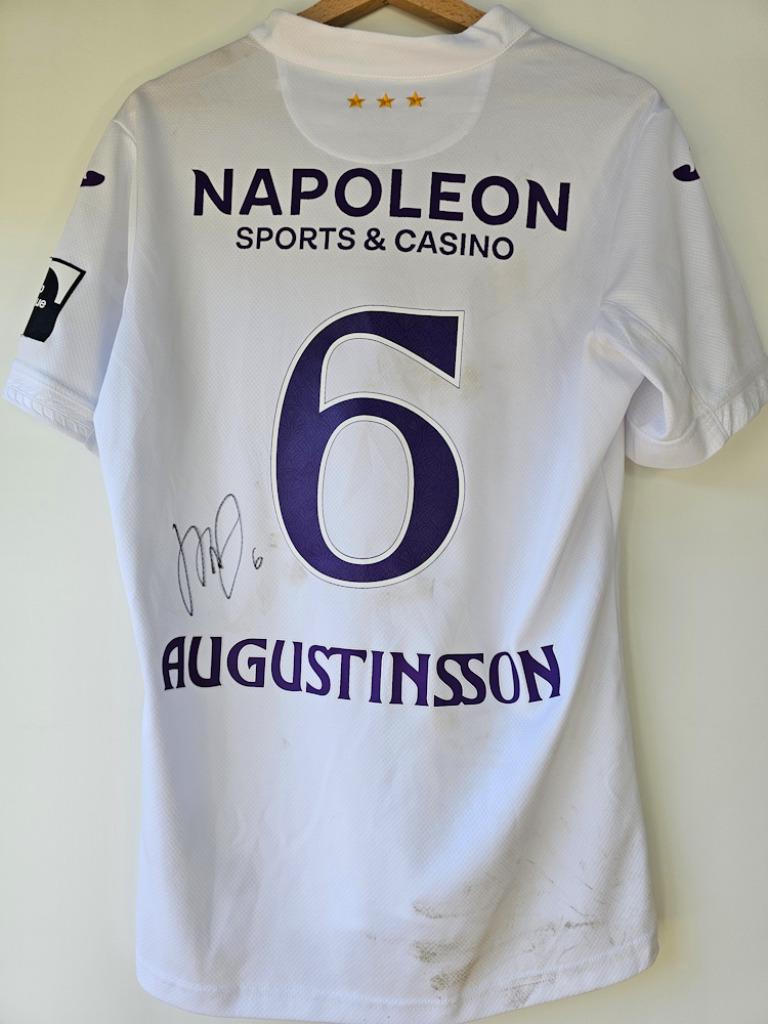 Match worn shirt Augustinsson (KVC Westerlo - RSC Anderlecht, Verzamelen, Ophalen of Verzenden, Zo goed als nieuw, Shirt