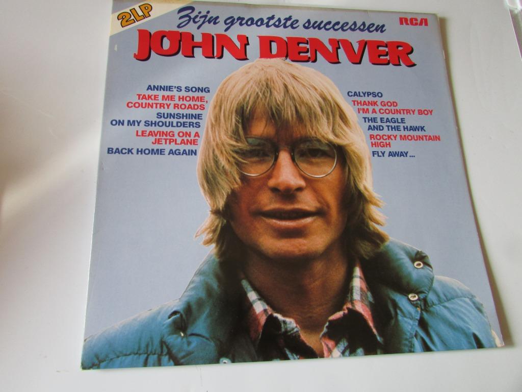 JOHN DENVER, ZIJN GROOTSTE SUCCESSEN, DUBBEL LP, Cd's en Dvd's, Ophalen of Verzenden, Gebruikt, 12 inch