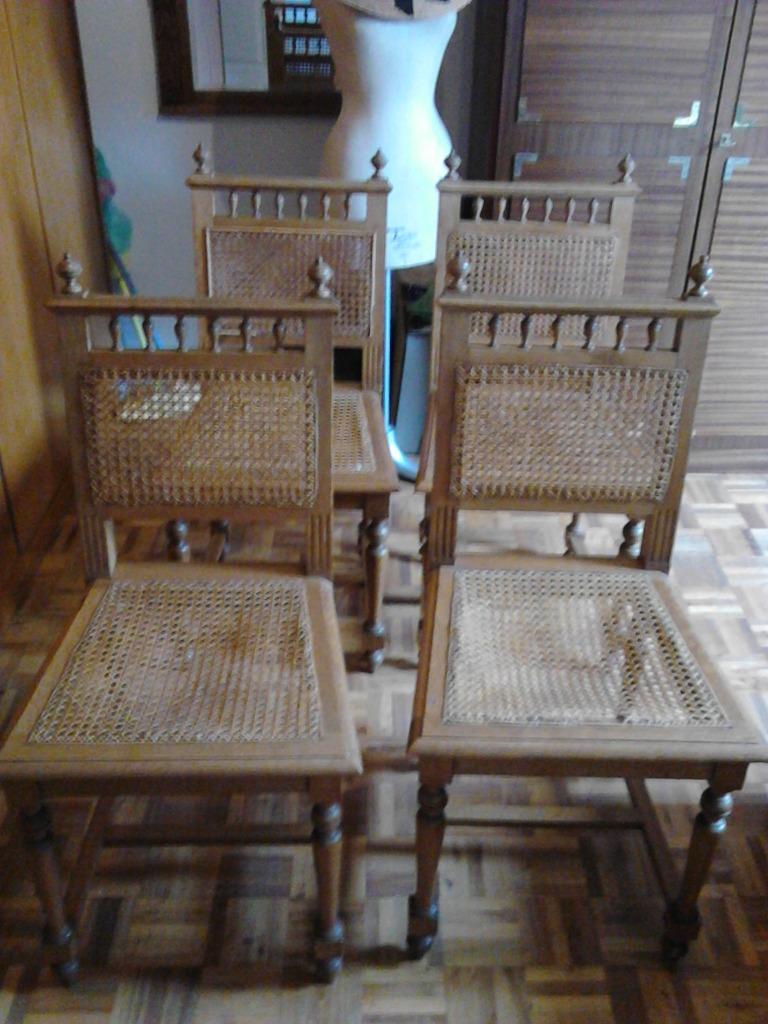 antiek, Brun, Enlèvement, Bois, Cinq, Six Chaises ou plus