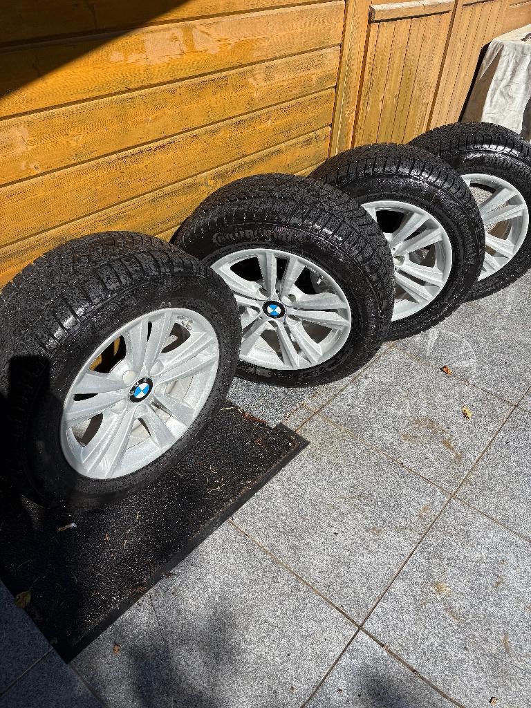 BMW winterbanden 205/55 R16 95H + velgen – uitstekende staat, Auto-onderdelen, Banden en Velgen, Velg(en), Winterbanden, 16 inch