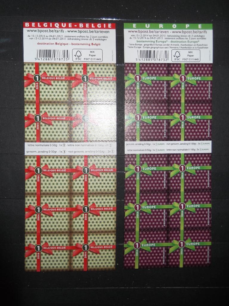 B148-B149 Kerst - Noël 2014 MNH, Kerst, Frankeerzegel, Ophalen of Verzenden, Postfris