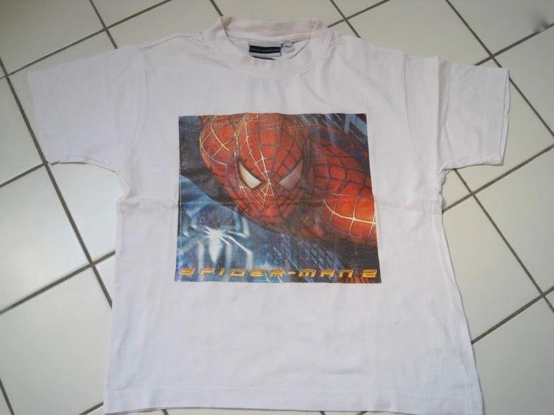Spider-Man2 - T. 6 / 8ans - 116 cm / 122 cm blanc + dessin, Ophalen of Verzenden, Spider-Man2, Jongen, Overige typen