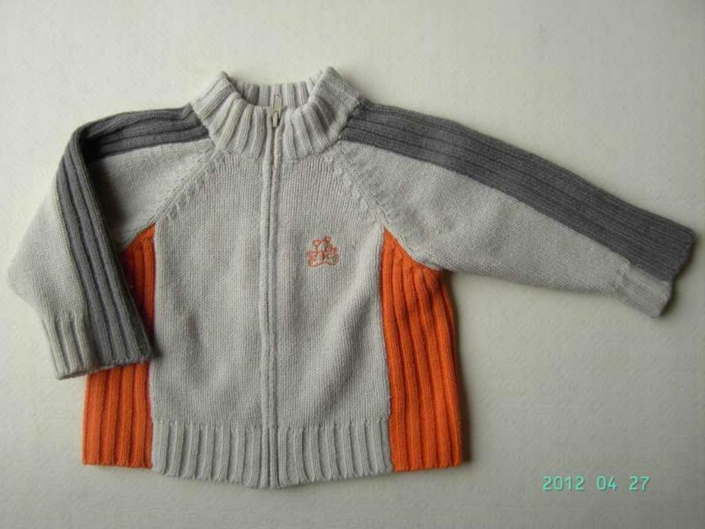 Gebreid jasje met rits – maatje 18 m. Bout’chou - 86, Enlèvement ou Envoi, Utilisé, Garçon ou Fille, Pull ou Veste
