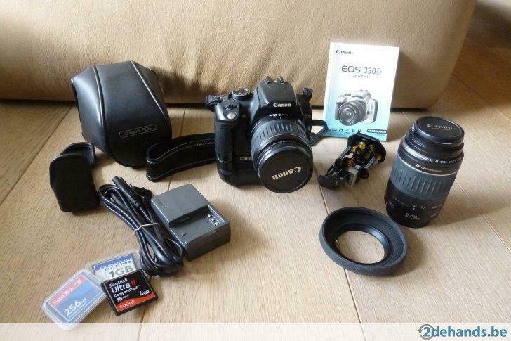 canon eos 350d + toebehoren, Ophalen of Verzenden, Gebruikt, Spiegelreflex, Canon