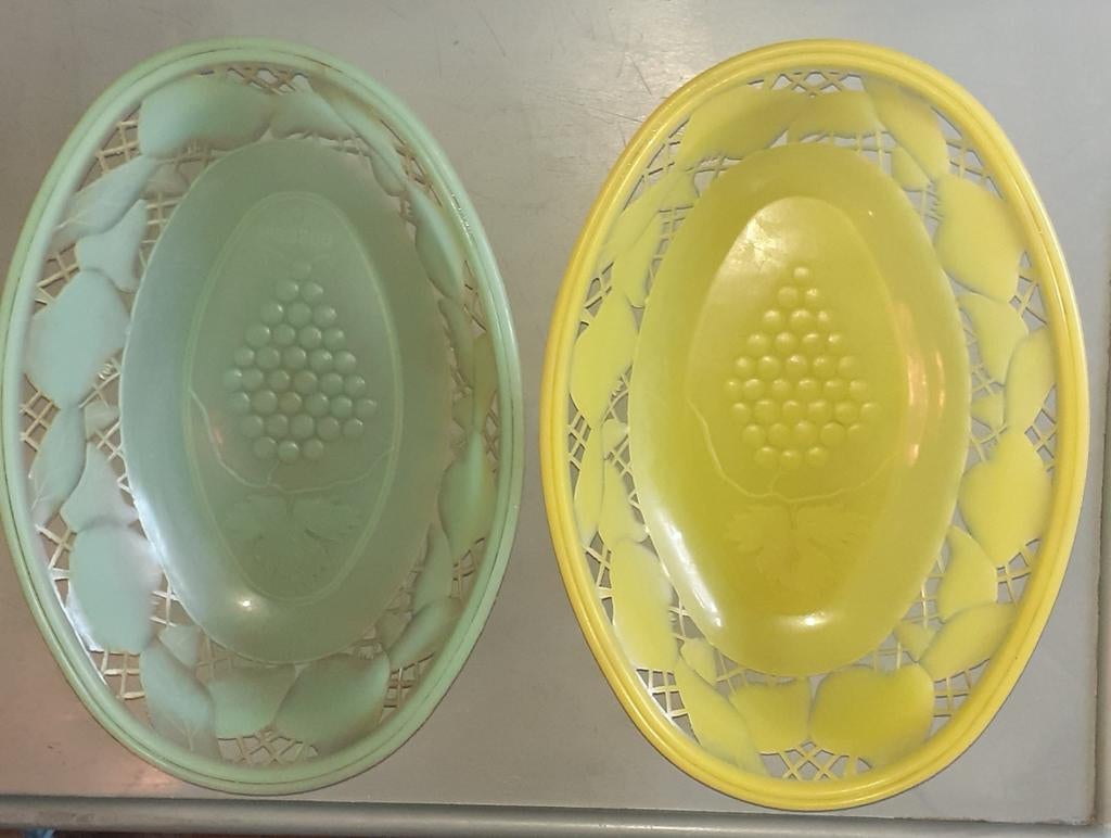 Deux plats corbeilles vintage pour fruit, Enlèvement ou Envoi