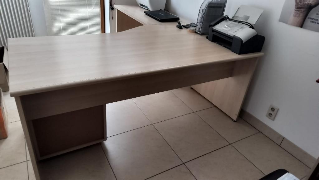Bureau d'angle professionnel avec Caisson 3 tiroirs, Enlèvement, Comme neuf