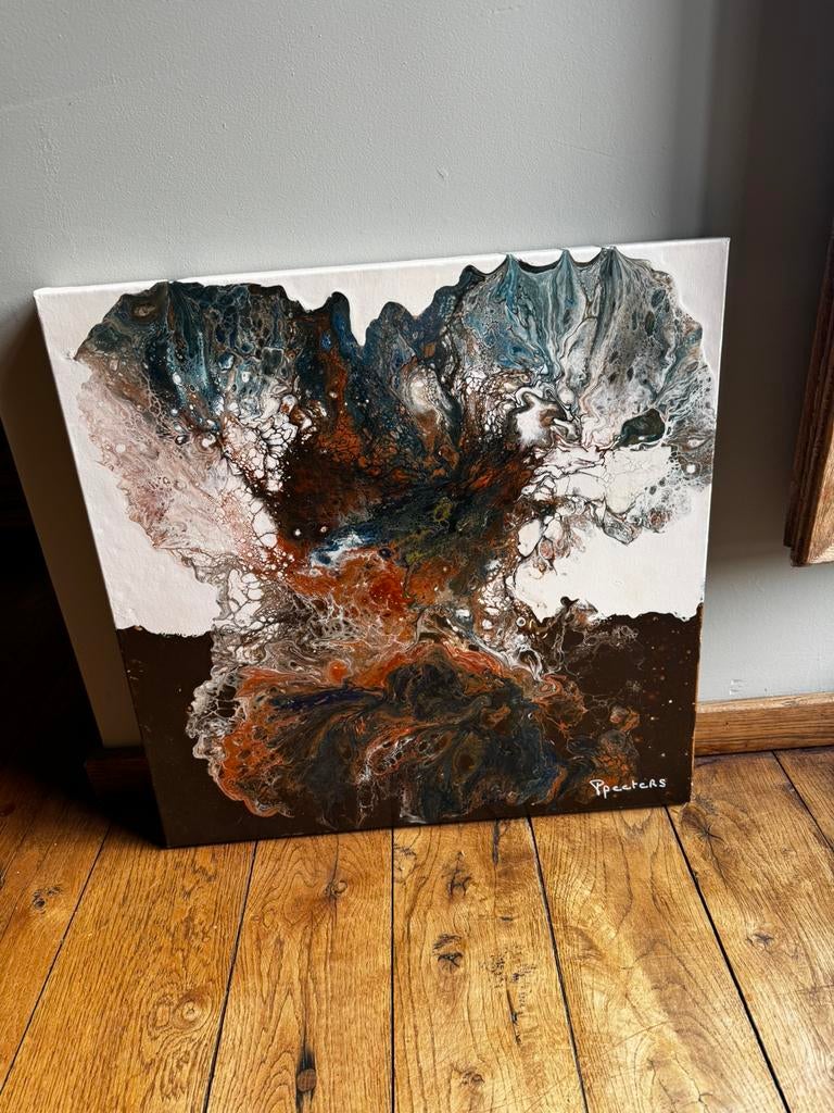 P Peeters abstract schilderij, Enlèvement