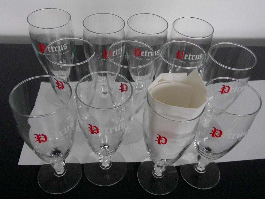12  Verres à Bière  " PETRUS ", Collections, Marques de bière, Enlèvement ou Envoi, Comme neuf, Verre ou Verres, Autres marques