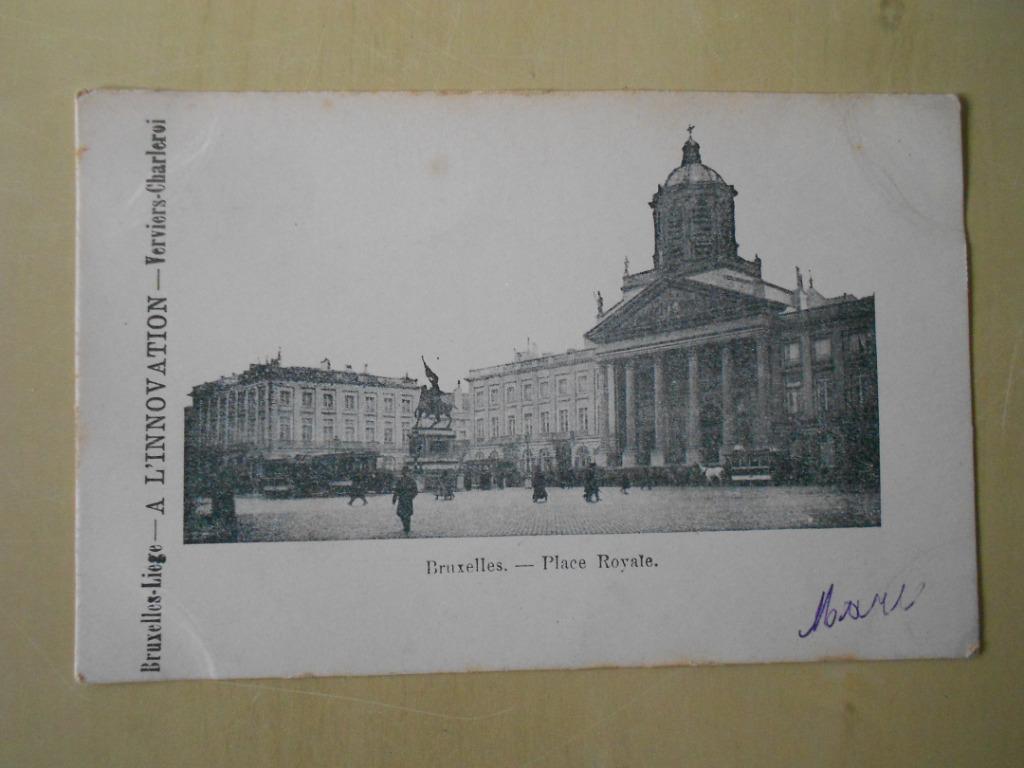 5 cartes postales: Place Royale Bruxelles, Collections, Enlèvement ou Envoi, Avant 1920, Affranchie, Bruxelles (Capitale)