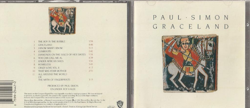 Paul Simon - Graceland, Cd's en Dvd's, Cd's | Pop, Zo goed als nieuw, Ophalen of Verzenden