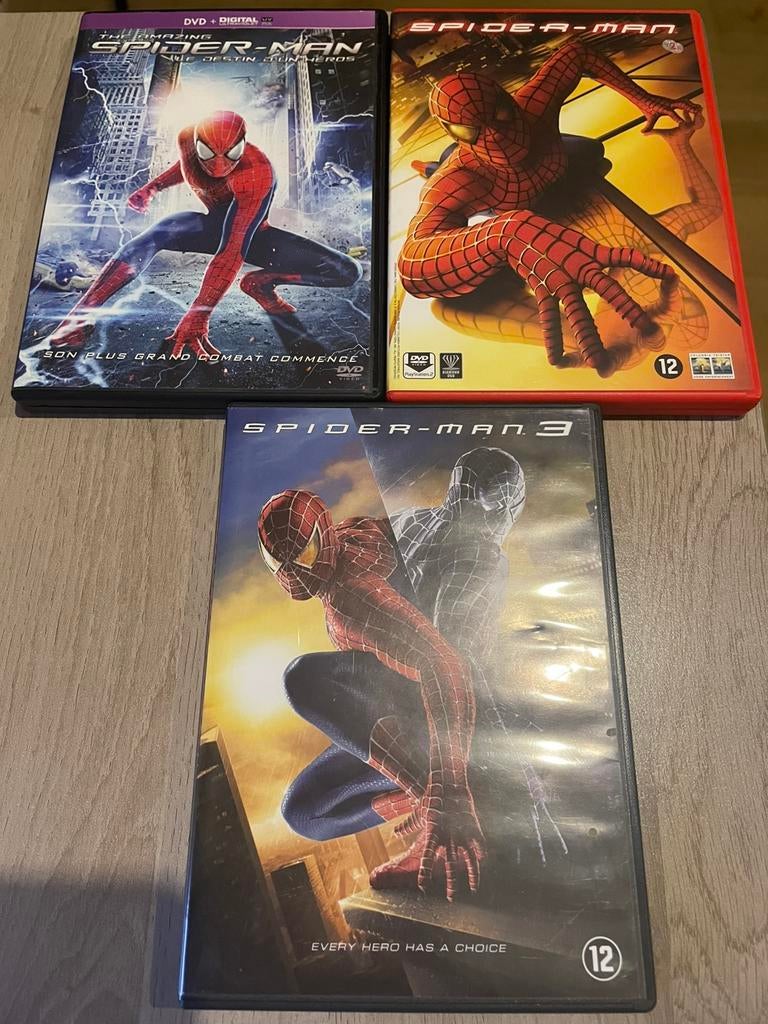DVD's Spiderman 1,3 en The amazing spiderman, Ophalen