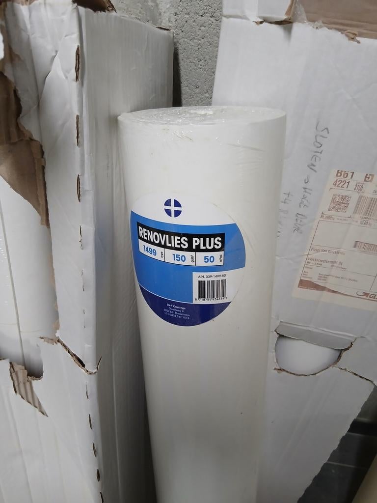 Renovlies 150gr 3 rollen van 50m2 nieuw, Ophalen of Verzenden
