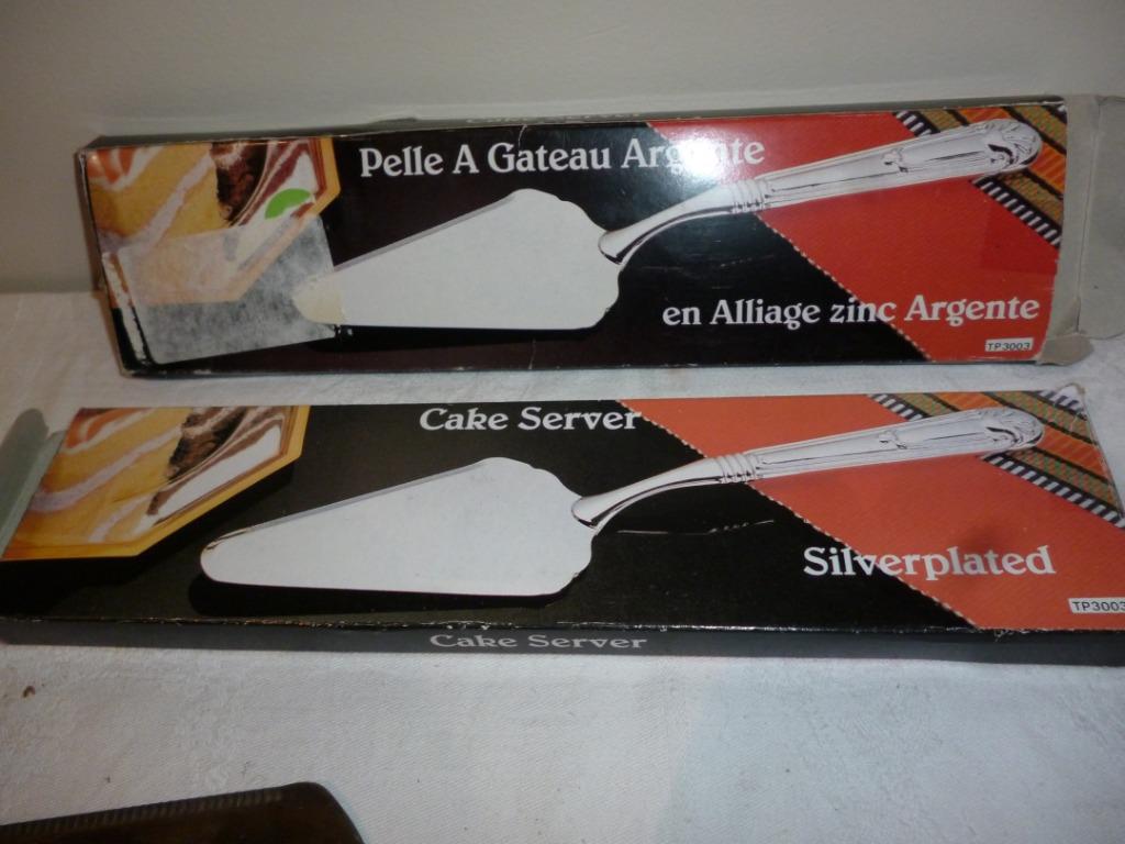 taartschep verzilverd silverplated bestek 2 exemplaren, Ophalen of Verzenden