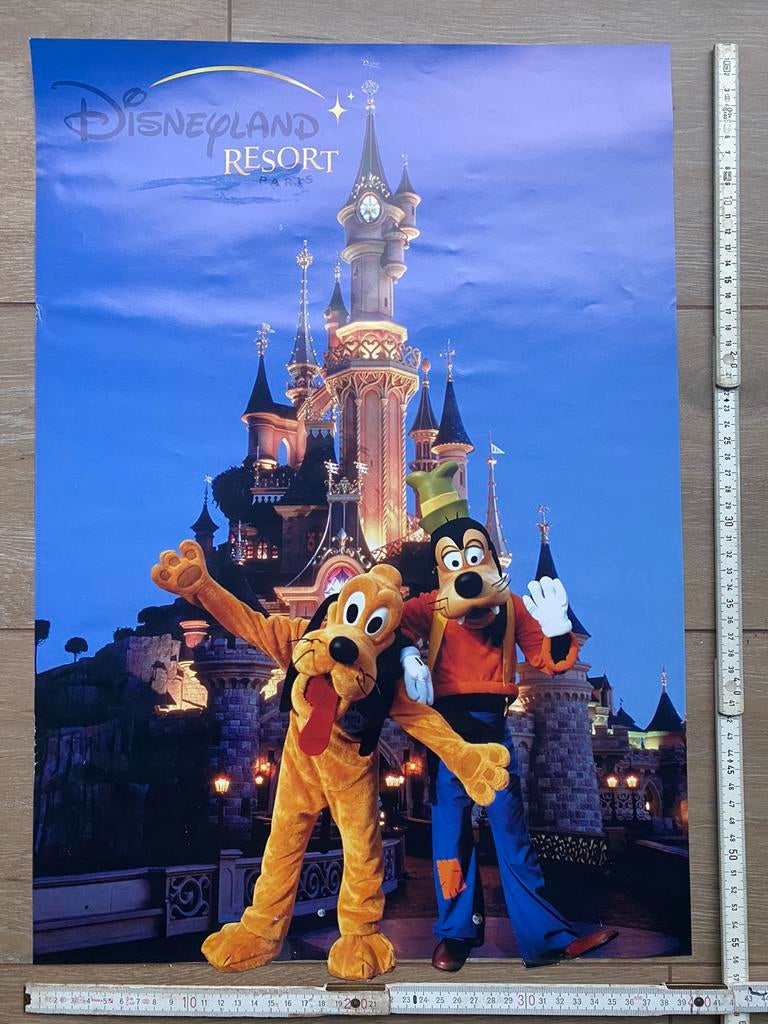2 Affiches Disney Minnie et Mickey - Pluto et Goofy, Collections, Enlèvement, Mickey Mouse, Image ou Affiche