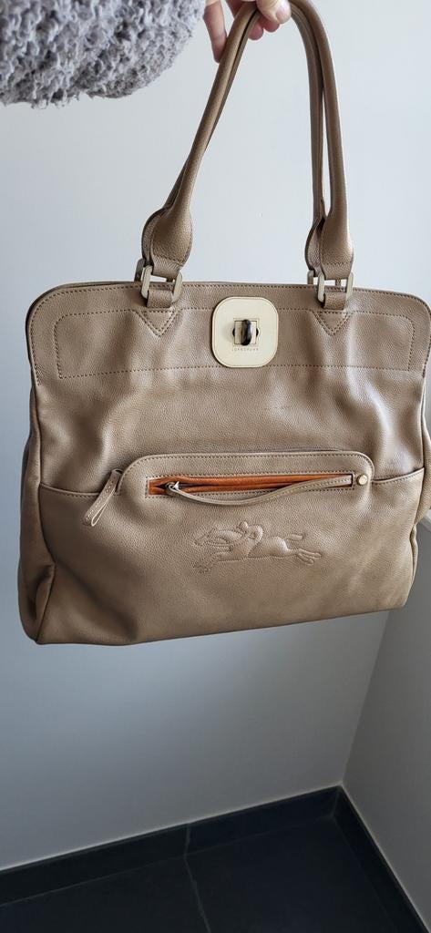 Gatsby Longchamp, Enlèvement ou Envoi, Comme neuf, Beige, Sac à main