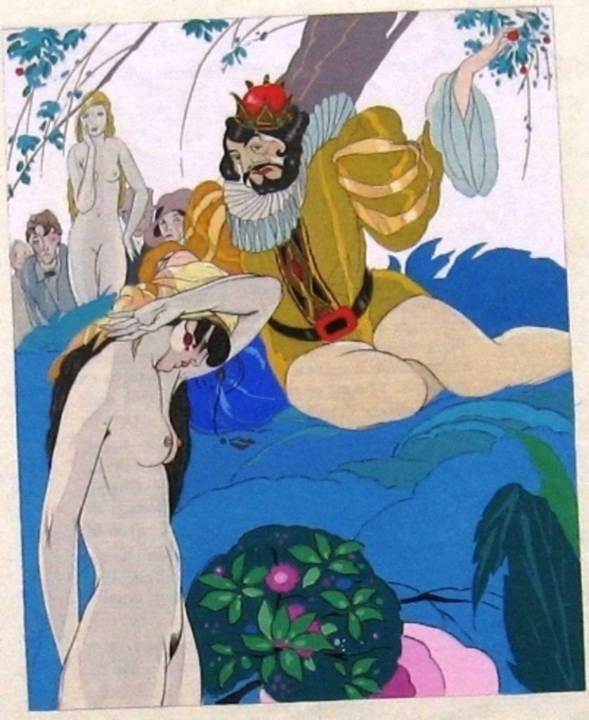 A79-11 Pochoir Prent Brunelleschi 1930 Les Aventures du roi, Enlèvement ou Envoi