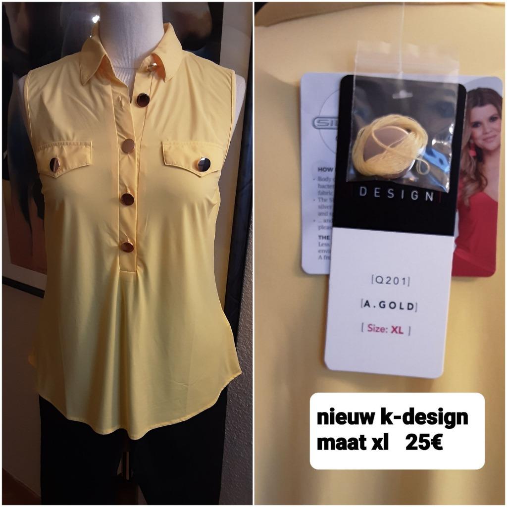 bloesje k-design, K-design, Geel, Maat 46/48 (XL) of groter, Nieuw