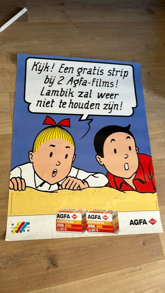 Suske en wiske Agfa poster 1994, Enlèvement ou Envoi, Comme neuf