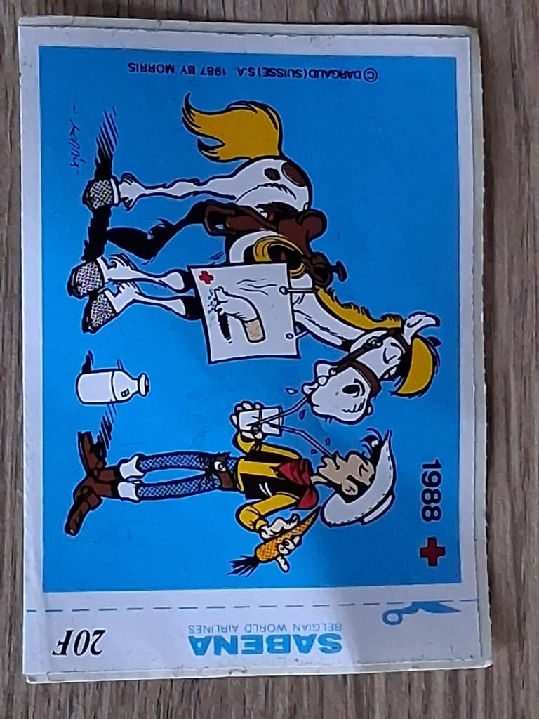 Sabena : sticker Lucky Luke,  1988, Verzenden