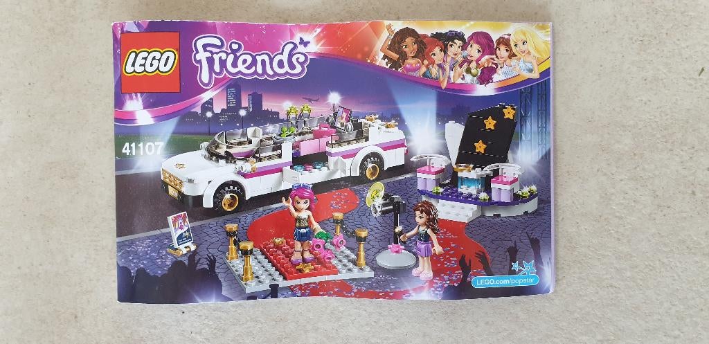 Lego Friends popster limousine 41107, Kinderen en Baby's, Ophalen of Verzenden, Nieuw, Complete set, Lego