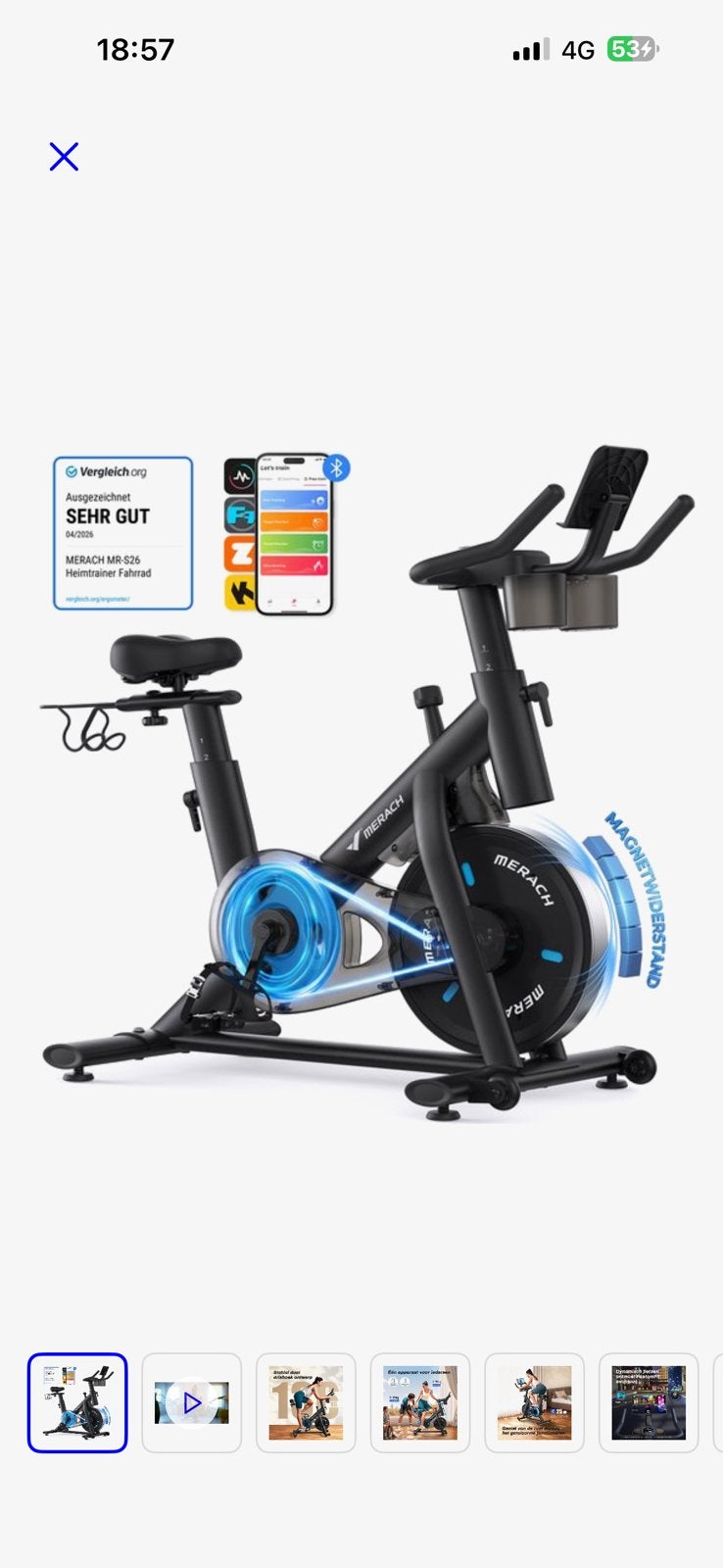Fitness fiets voor thuis, Ophalen, Zo goed als nieuw