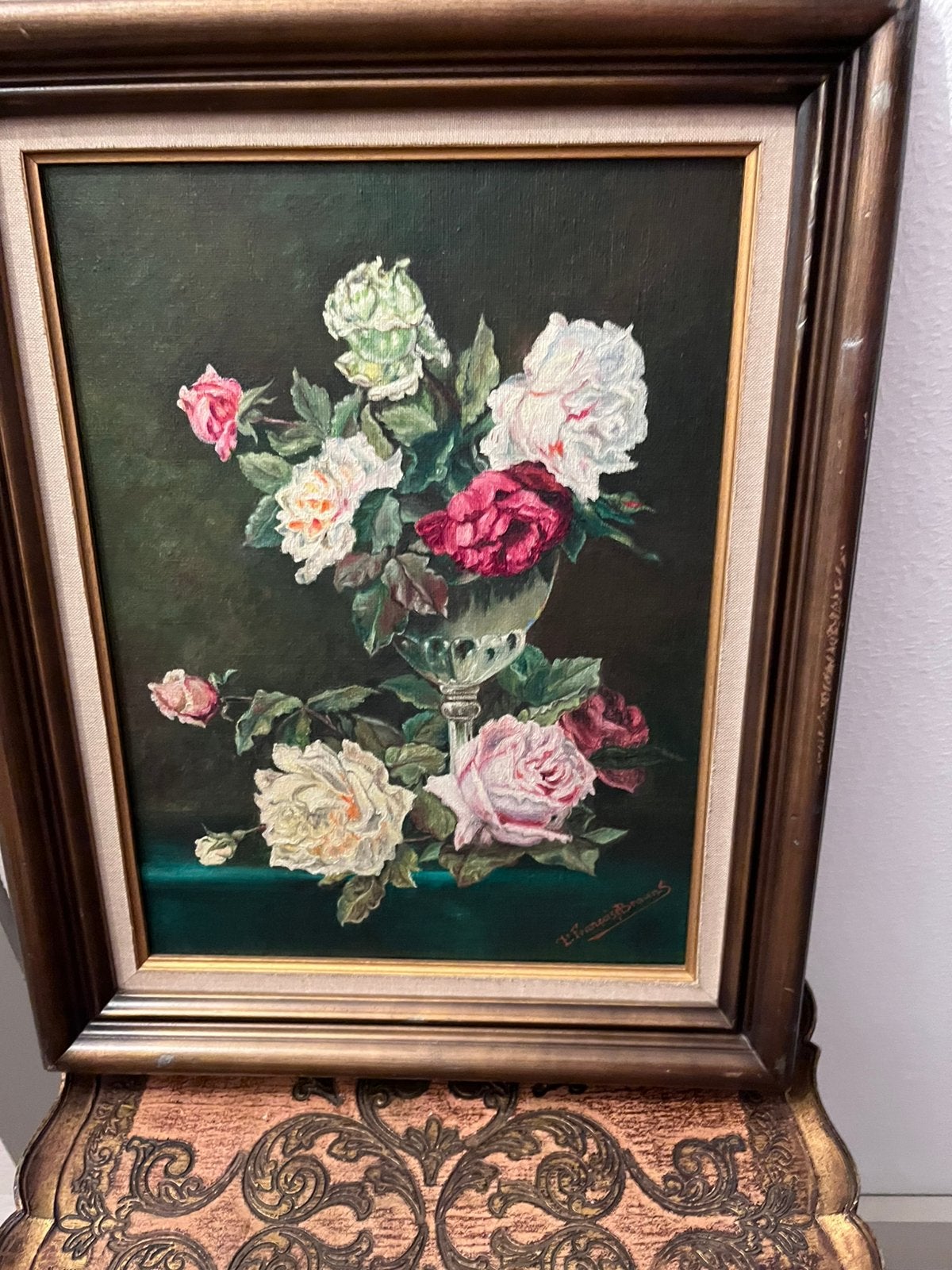 Klassiek Schilder Gesigneerd E. Françoise Brauns, Peinture à l'huile, Signé, Enlèvement, Toile