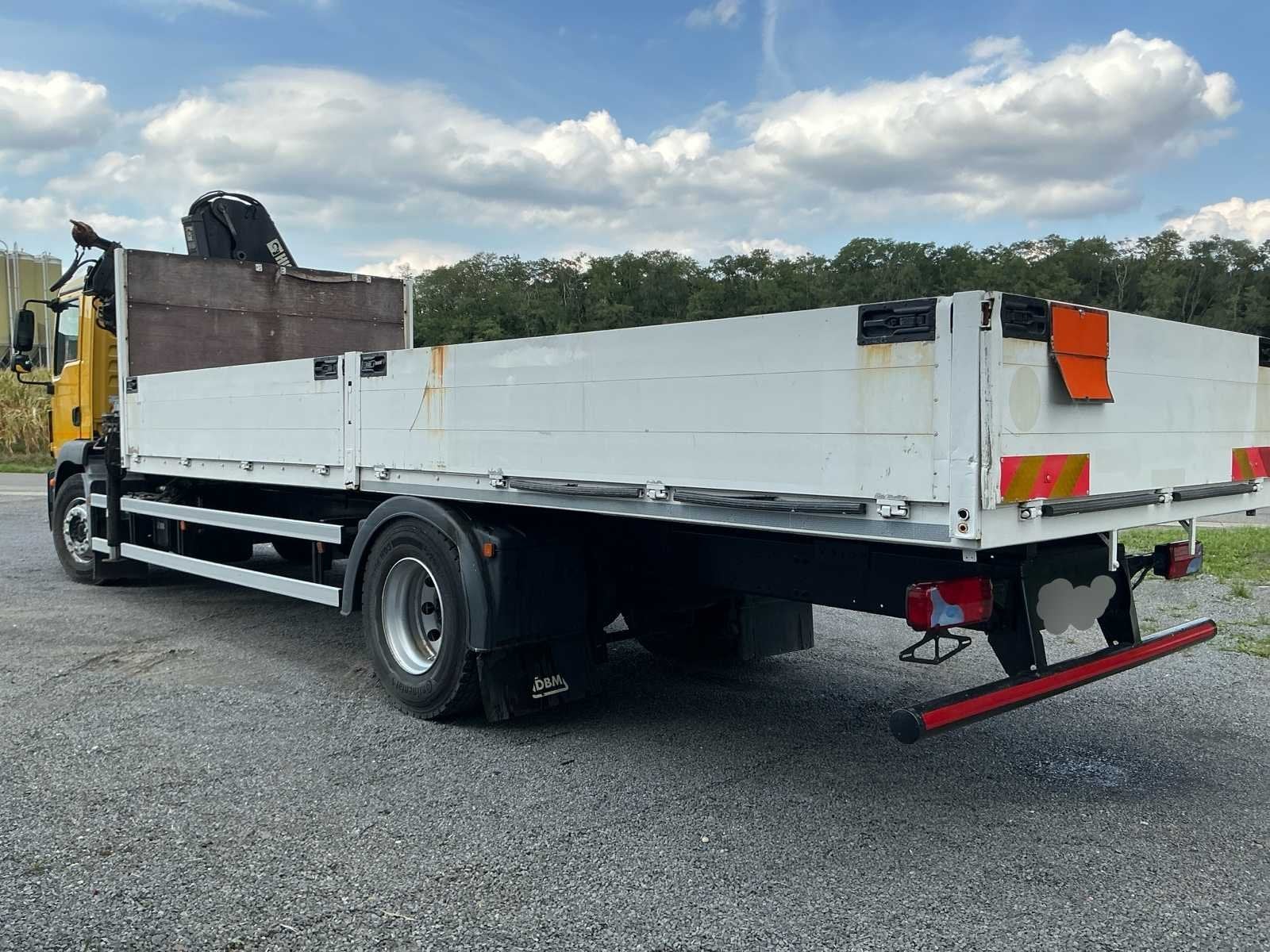 Camion MAN TGM 18.250 2014 avec grue et plateforme HIAB, Autos, Achat, Euro 6, Entreprise, Autres carburants