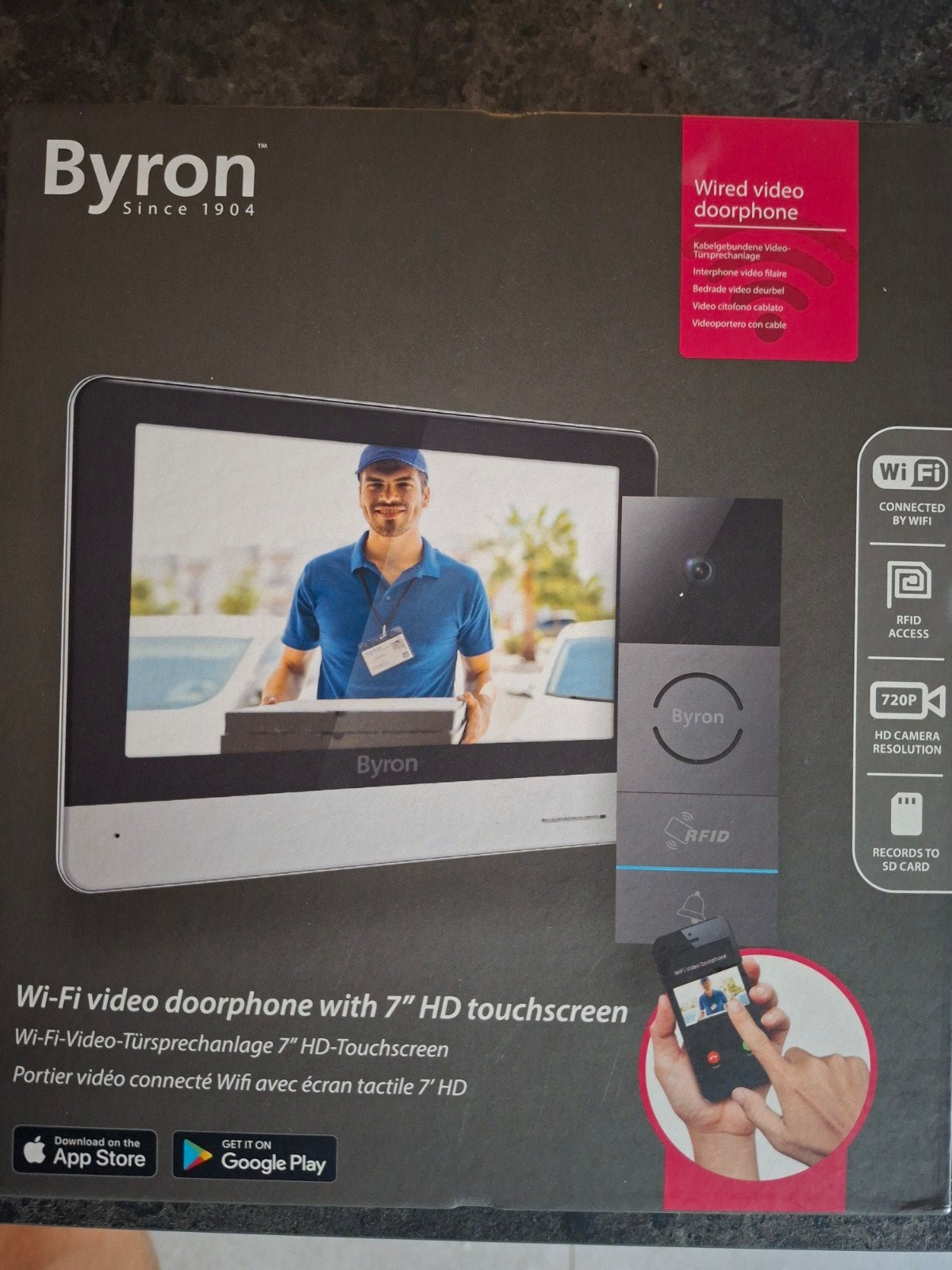 byron video deurbel, Audio, Tv en Foto, Foto | Digitale fotokaders, Ophalen, Gebruikt, Overige merken, Touchscreen