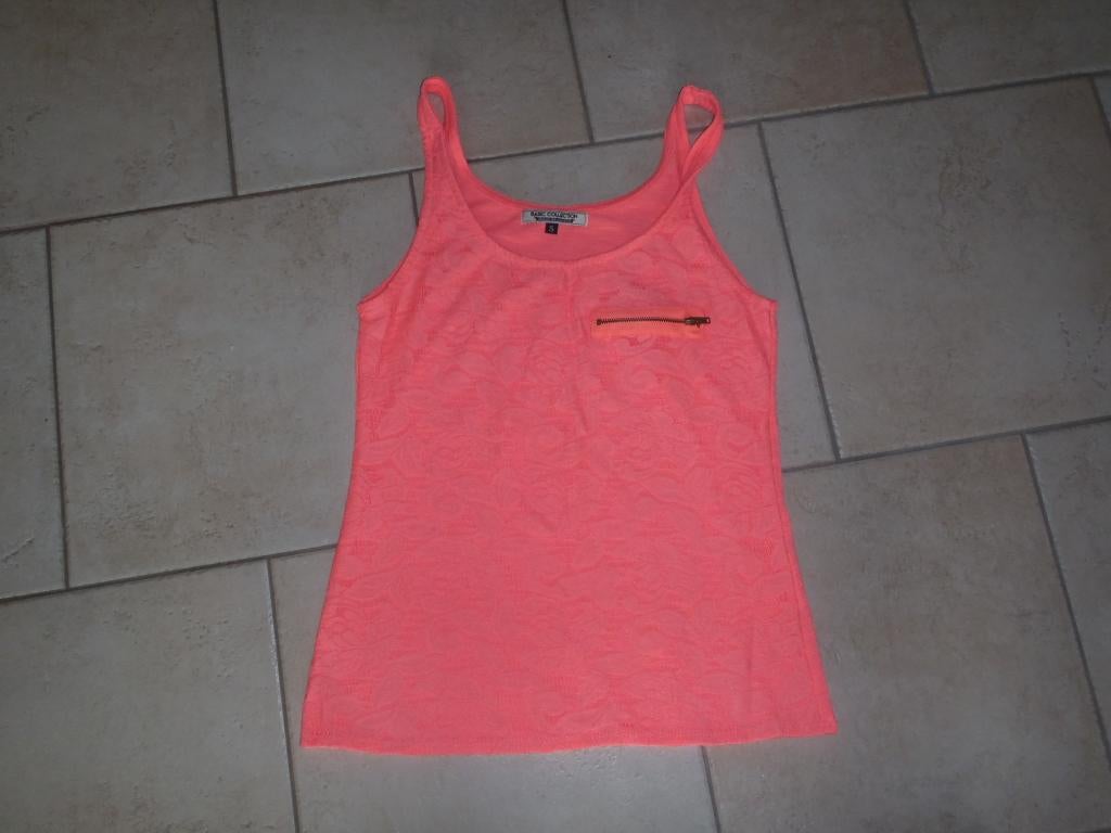 fluorescerend t-shirt maat S, Kleding | Dames, Ophalen of Verzenden, Zo goed als nieuw, Maat 36 (S), Roze
