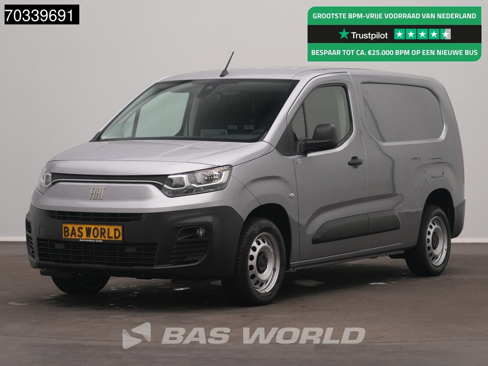 Fiat Doblo 130pk Automaat L2H1 Airco Navi Carplay Camera Cru, Auto's, Stof, Gebruikt, Euro 6, 130 pk