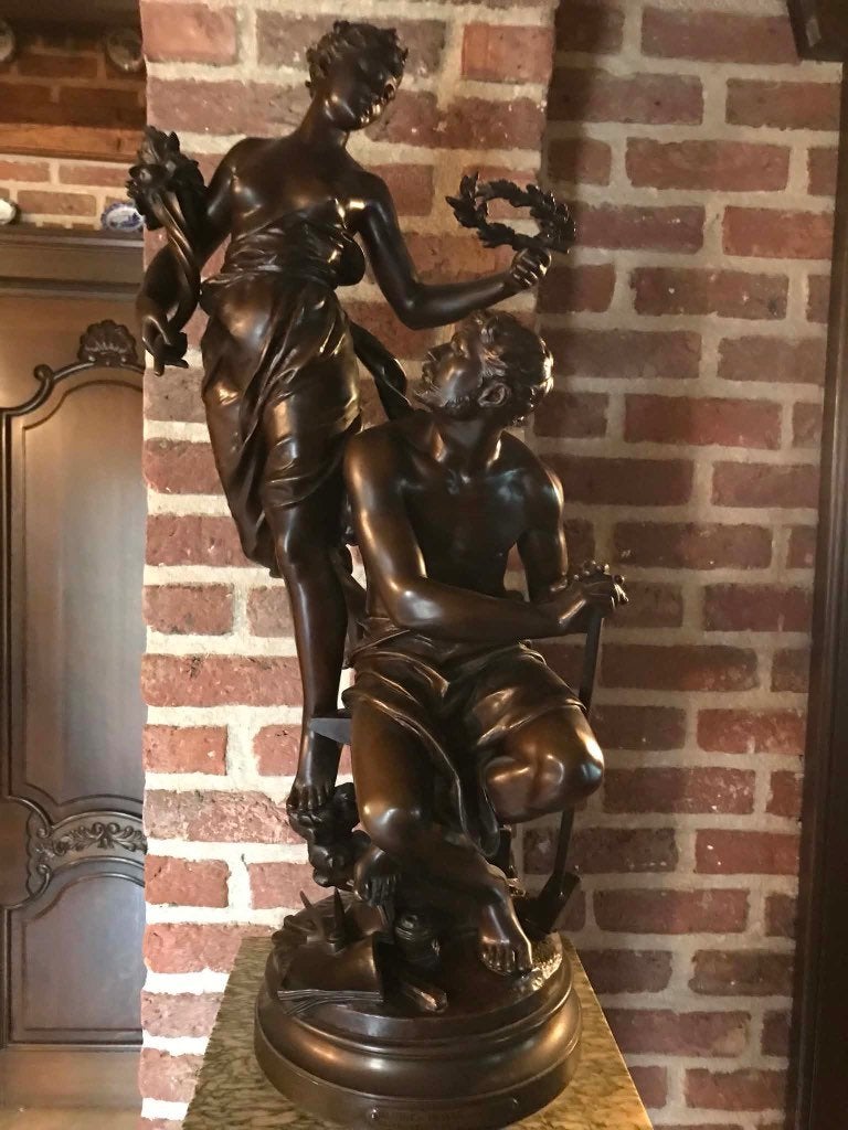 Bronze ancien « Gloire au Travail » – Salon des Beaux-Arts, Enlèvement