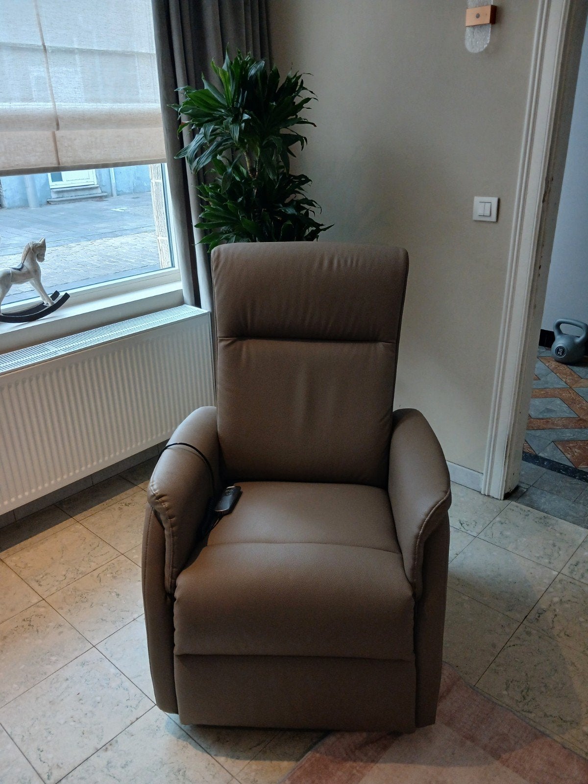 Relaxzetel, Huis en Inrichting, Ophalen, Zo goed als nieuw, Leer