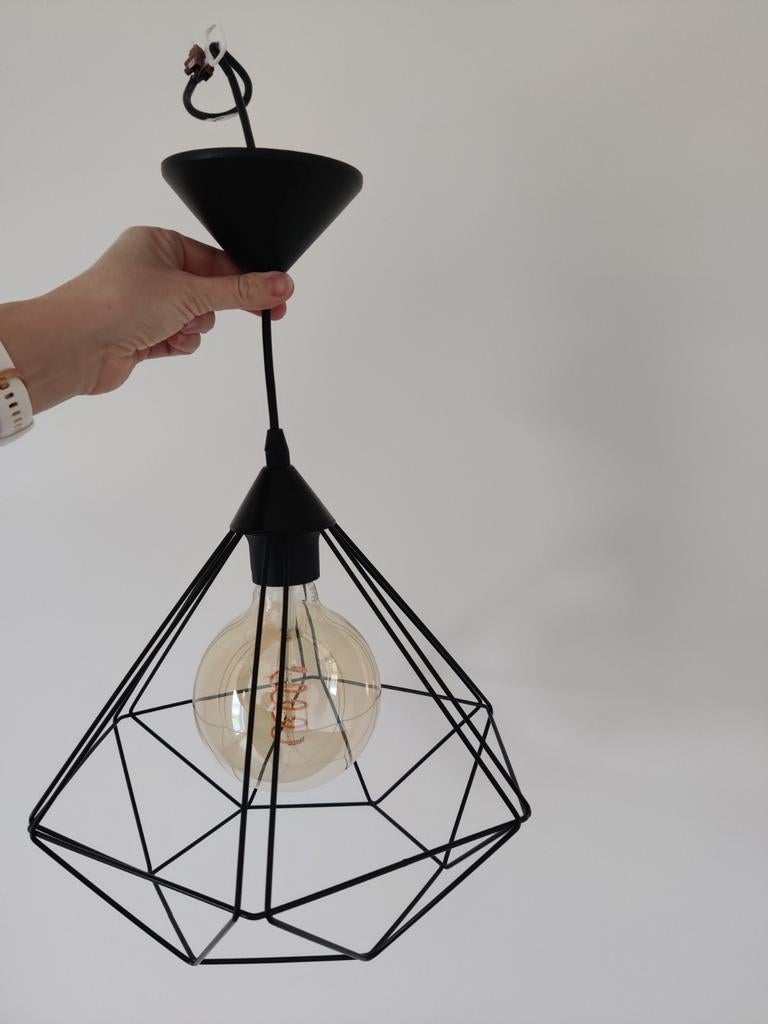 Hanglamp Tarbes Eglo met Edison lamp, Enlèvement, Comme neuf, Métal, Industrieel