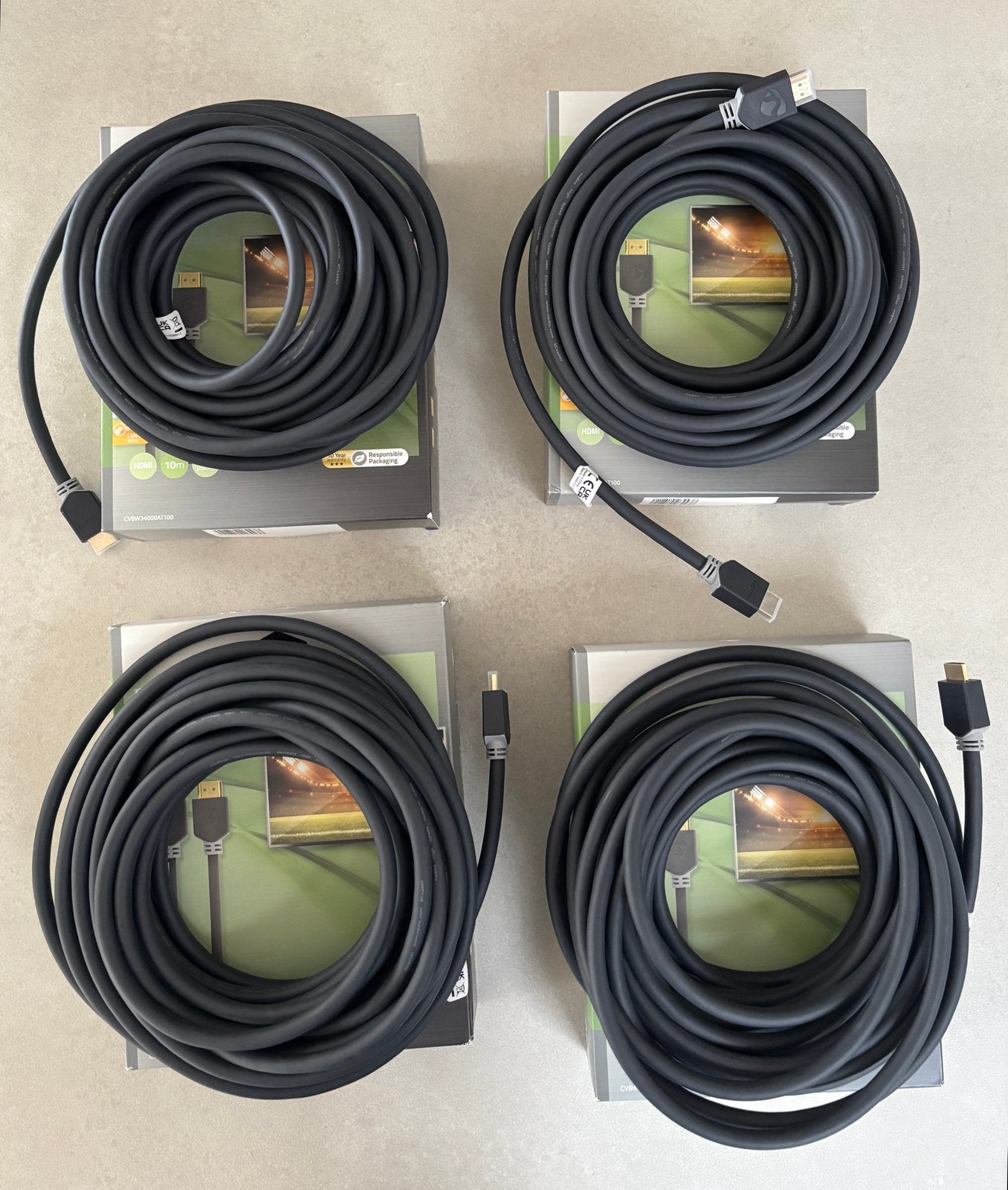 4 keer: High Speed HDMI kabels met Ethernet (10 meter), TV, Hi-fi & Vidéo, Câbles audio & Câbles de télévision, Enlèvement ou Envoi