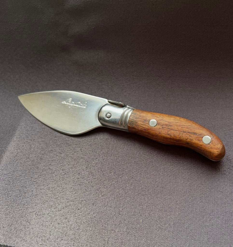 Laguiole couteau à tartiner inox manche bois avec abeille, Enlèvement, Comme neuf, Bois