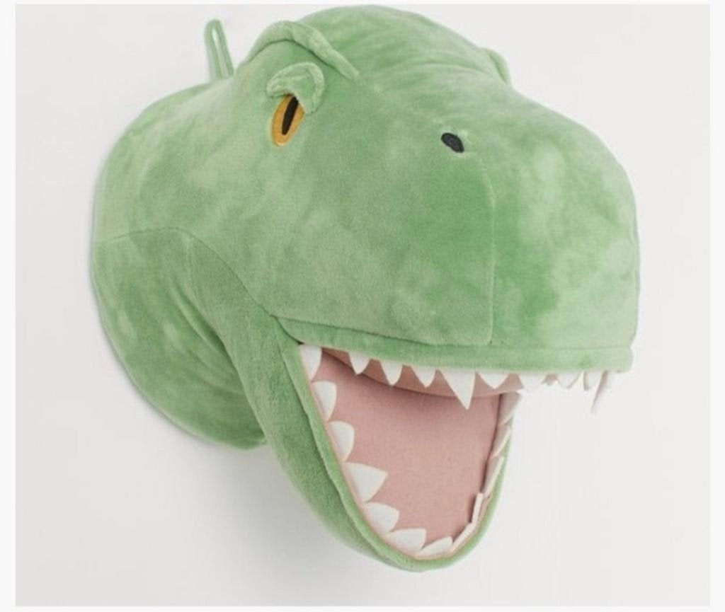 Tête de T-Rex de dinosaure en peluche, Avec étiquette, Overige karakters, Autres marques, Comme neuf