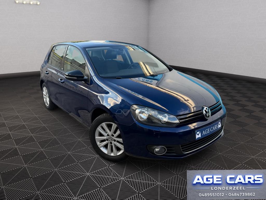 Volkswagen golf 6, Style 1.2 TSI 105pk, Auto's, Zwart, 4 cilinders, Blauw, Bedrijf