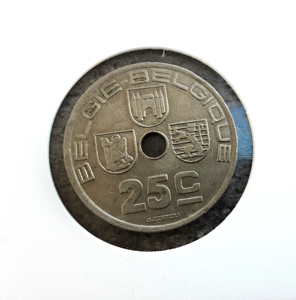 Belgique - 25 cents — 1938 Fl/Fr. (Réf 116)., Enlèvement ou Envoi, Métal, Monnaie en vrac