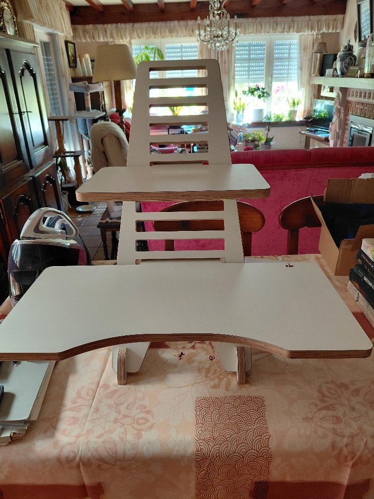 Standaard voor zit-sta bureau Van Aaken Design, Werkplek, Ophalen, Gebruikt, Bureau