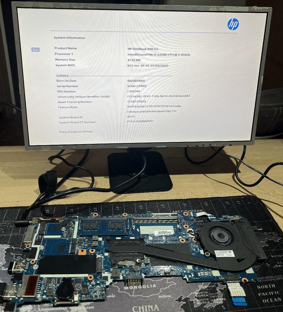 Carte mère Laptop HP EliteBook 840G3, Enlèvement, Reconditionné, Intel
