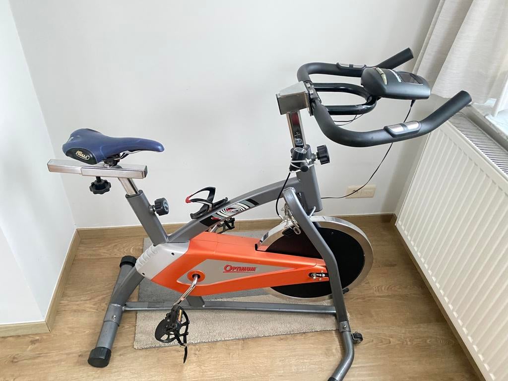 Hometrainer fiets (met voorwiel) van het merk Optimum, Jambes, Aluminium, Enlèvement, Utilisé